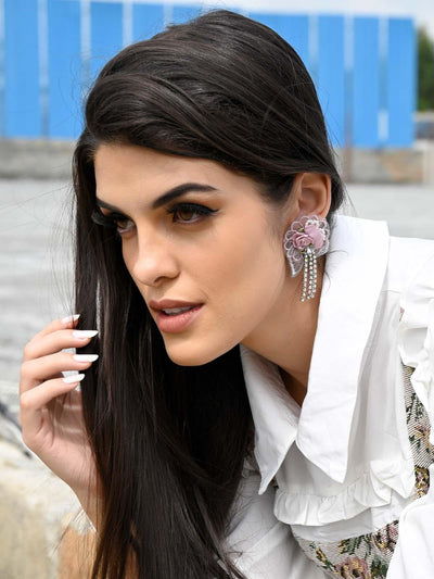 Stunning Floral Lace Earrings - Odette