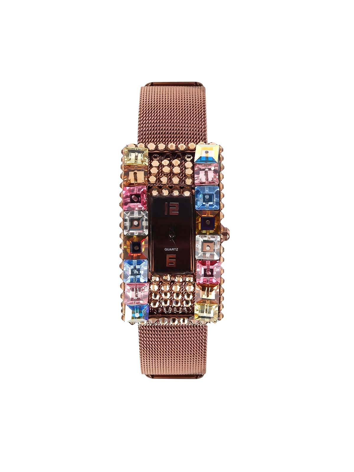 Stunning gold tone metal watch for women - Odette