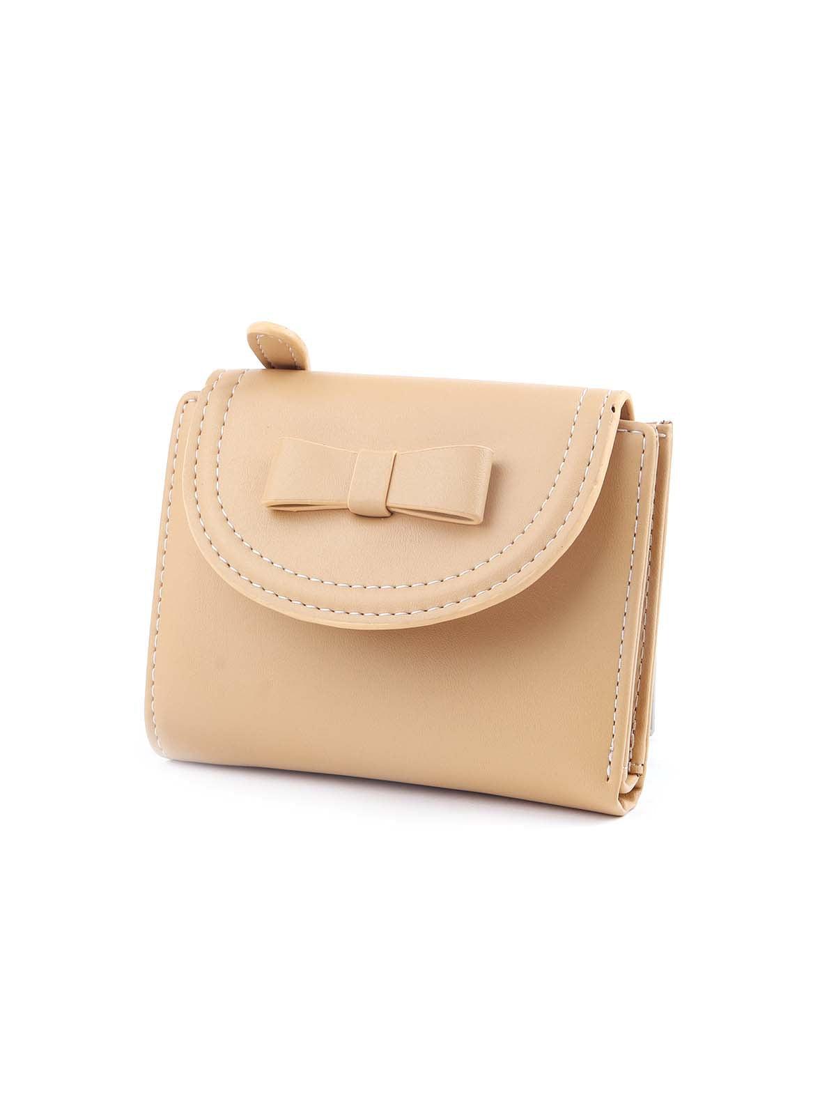 Stunning light beige colour mini wallet for women - Odette