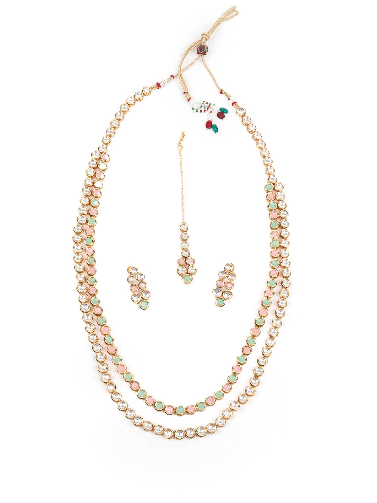 Stunning Long Double Sided Necklace Set for Women - Odette