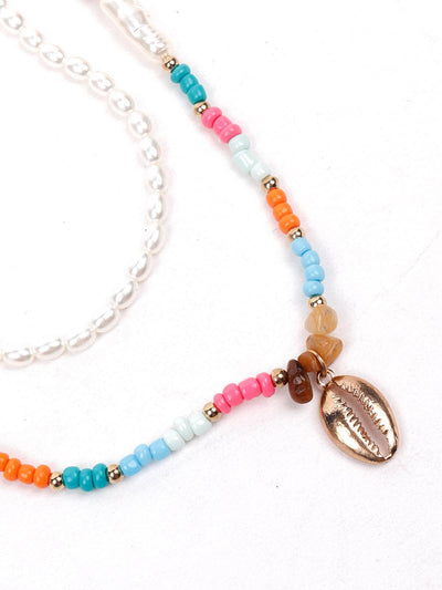 Stunning multicoloured layered necklace - Odette