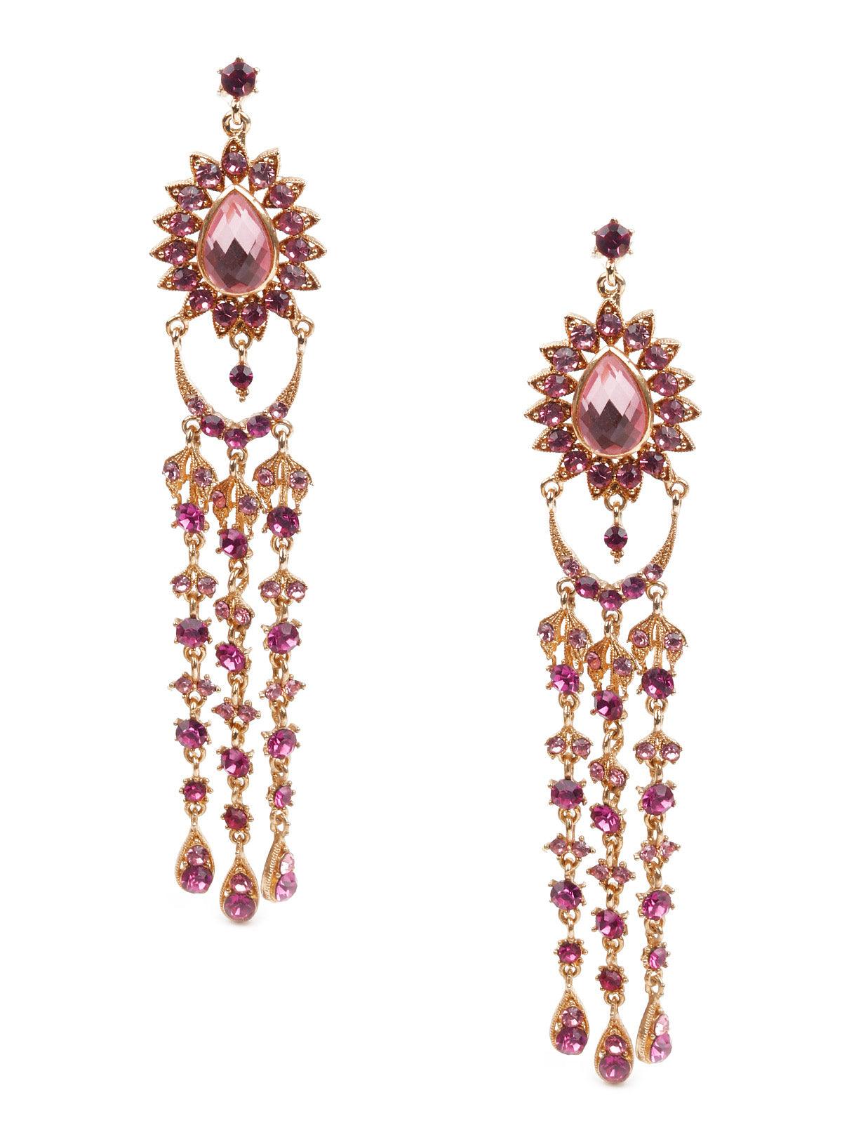 Pretty in Pink Long Drop Earrings – C Celena Jewelry