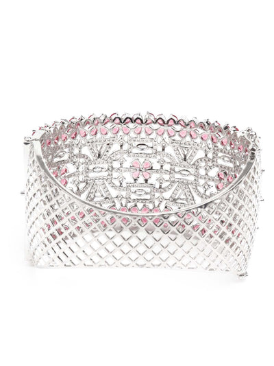Stunning Silver and Pink Bracelet - Odette