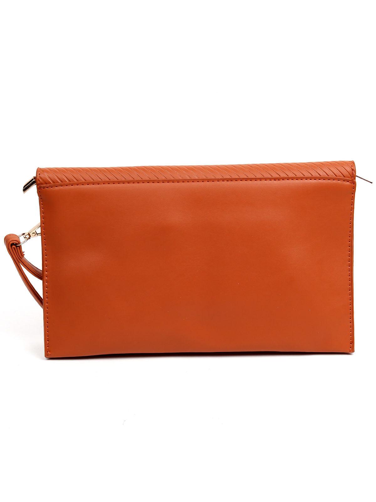 Stunning tan coloured envelope-shaped sling bag for women - Odette