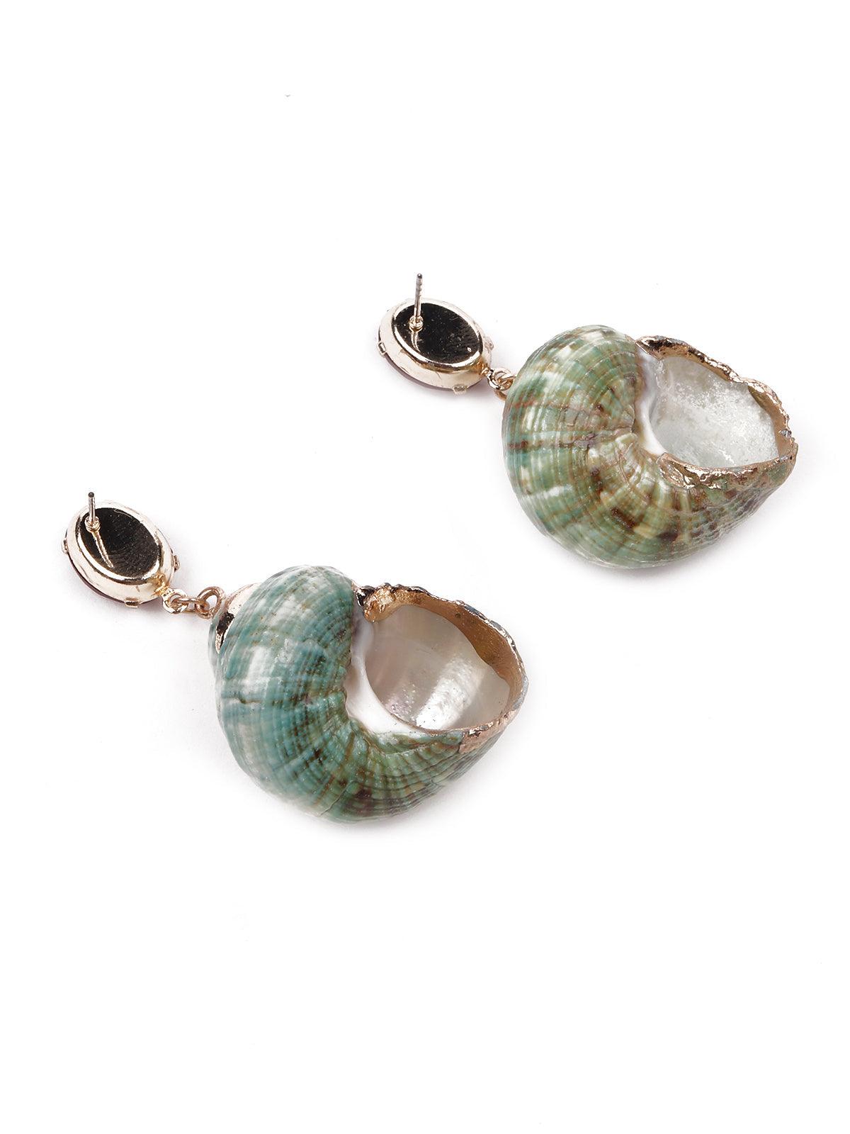 Stunning textured green earrings - Odette