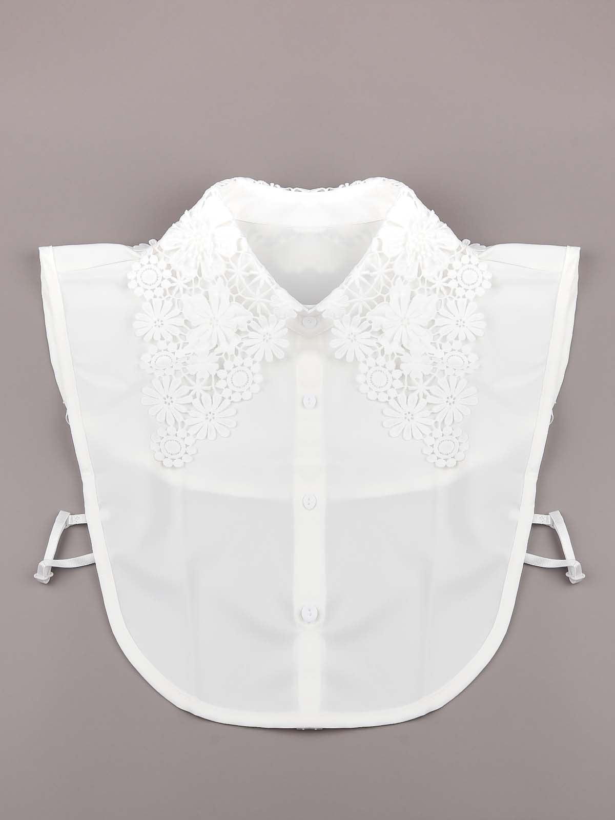 Stunning white floral detachable collar for women - Odette