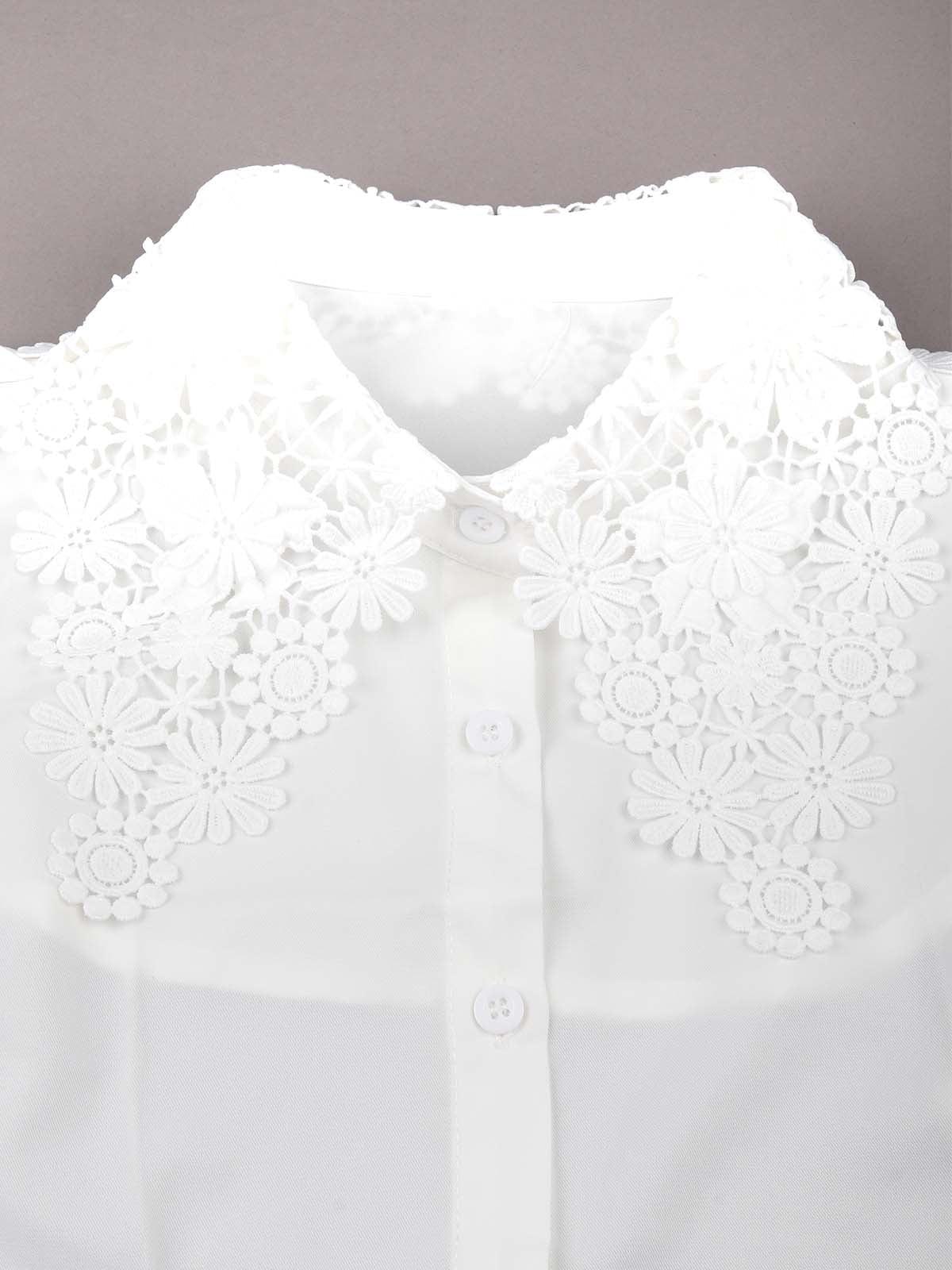 Stunning white floral detachable collar for women - Odette
