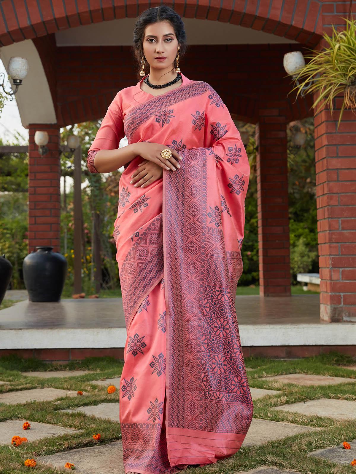 Dark Pink Jacquard Work Banarasi Silk Festival Wear Plus Size Saree -  4552155457