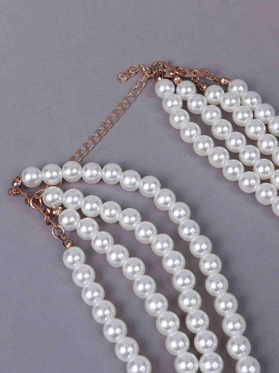 Stunningly pearly layered necklace - Odette