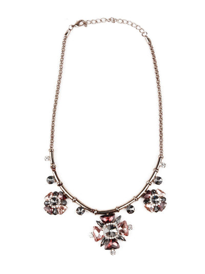 STYLISH BRONZE AND WINE NECKPIECE - Odette