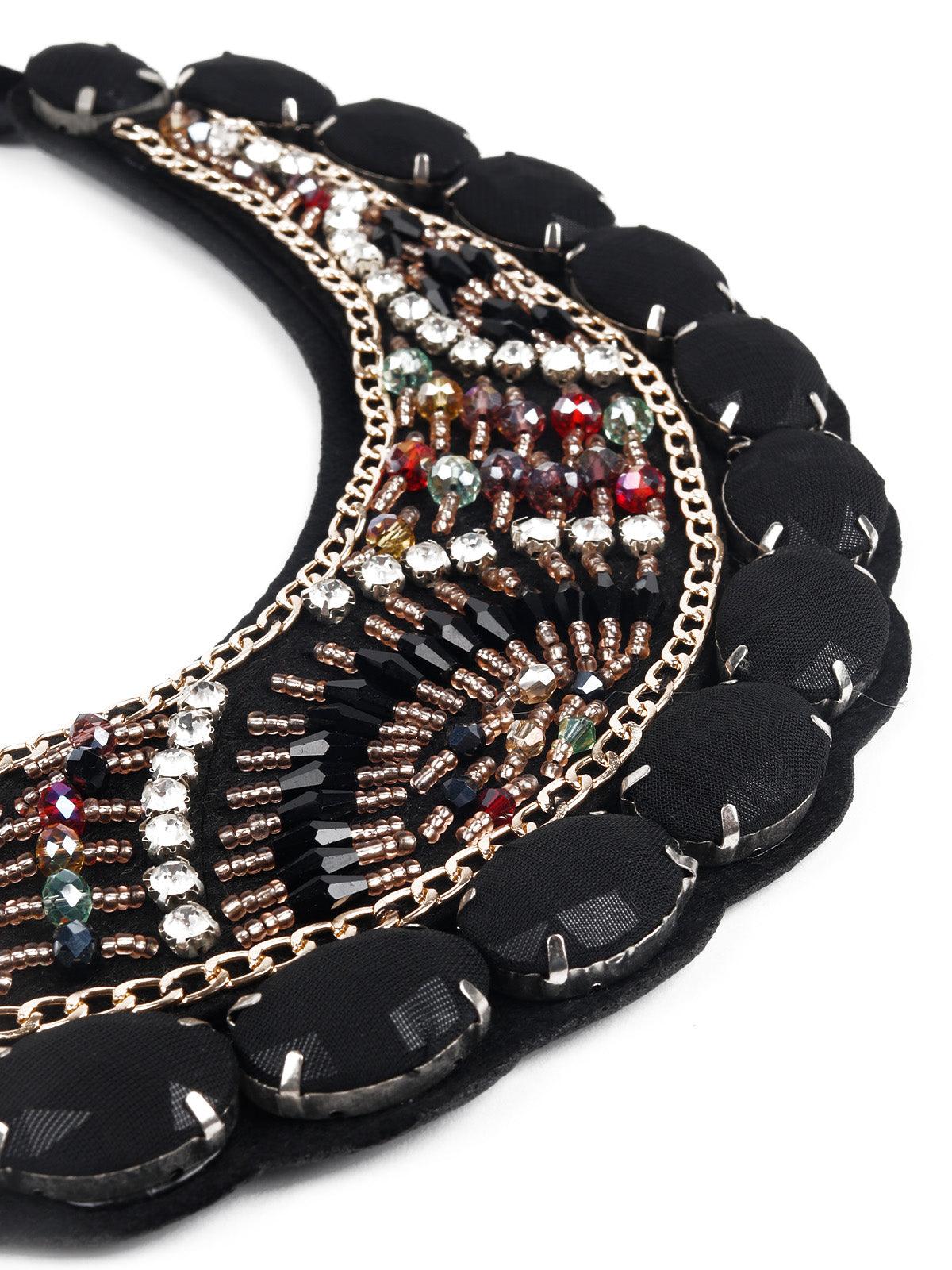 Stylish Embellished Choker Necklace - Odette