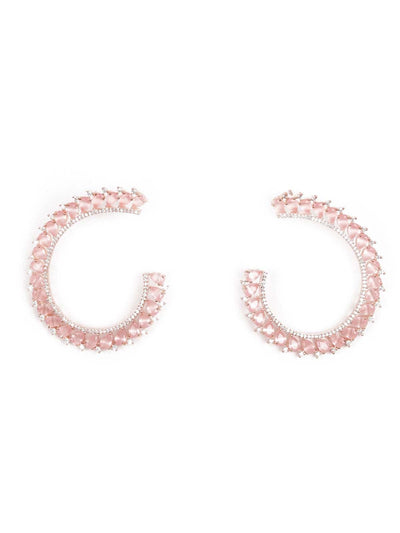 STYLISH PINK AND ROSE GOLD EARRING - Odette
