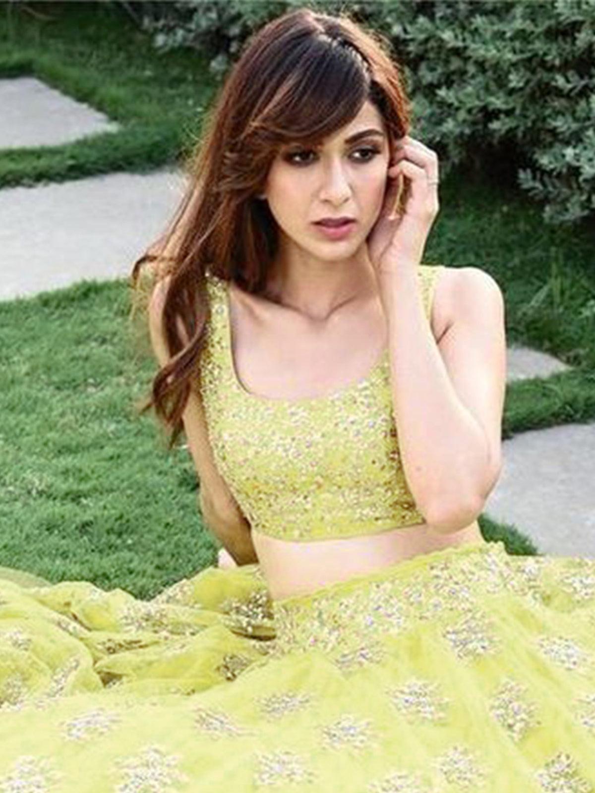 Stylish Yellow Lehenga Choli - Odette