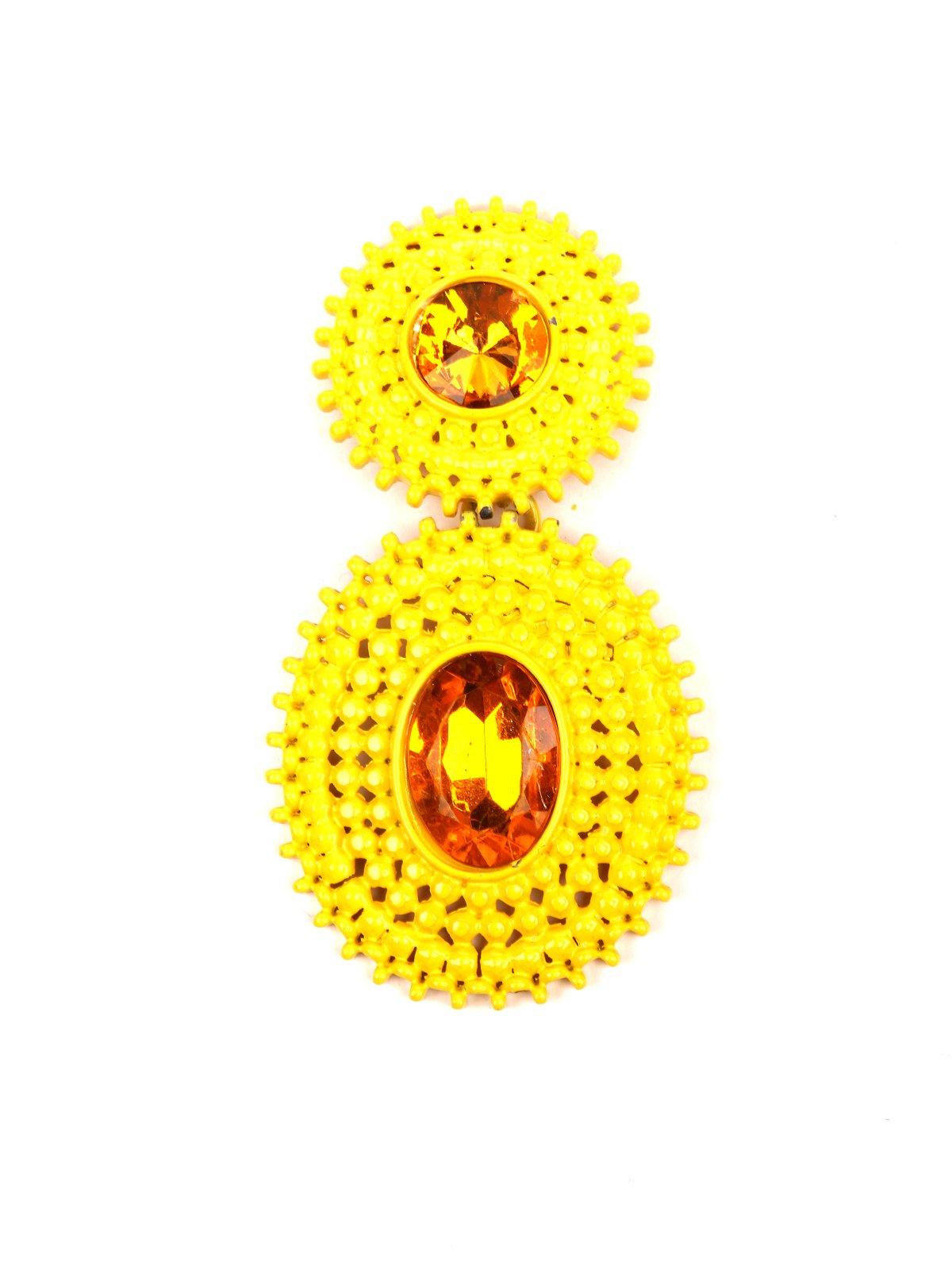 Sunshine yellow statement earrings - Odette