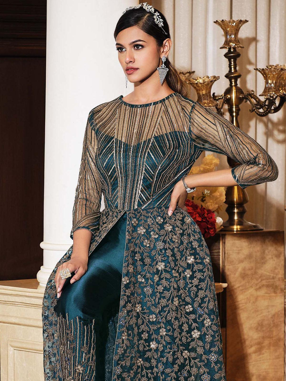 Buy Blue Festive Women Salwar Suit Sets Online. – Odette