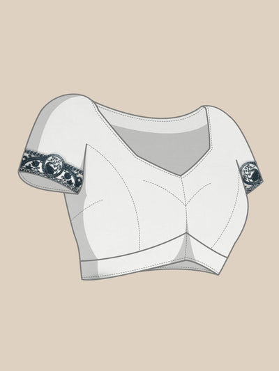 Teal Embroidered Art Silk Design Saree - Odette