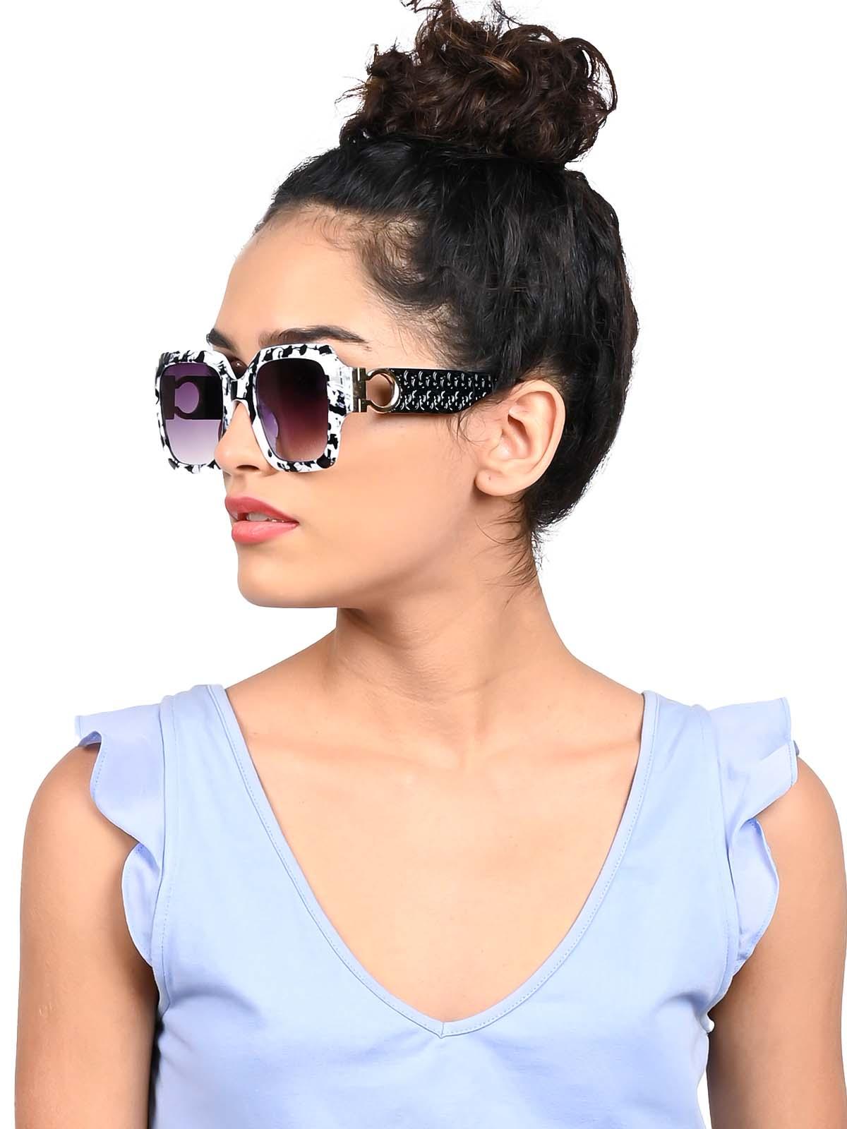 Textured oversized tinted sunglasses for women - Odette