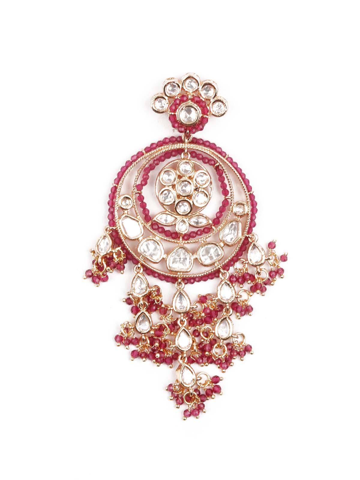 The Royal Red And Gold Hoop With Florets - Odette
