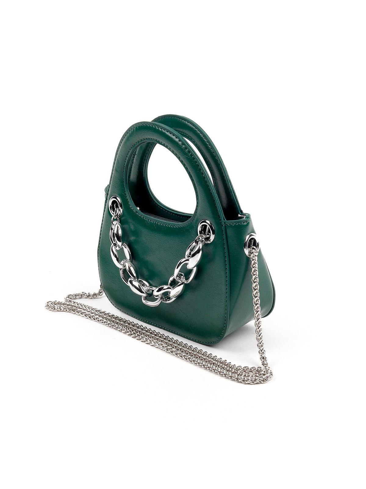 THE VERY SMART GREEN CLUTCH BAG - Odette