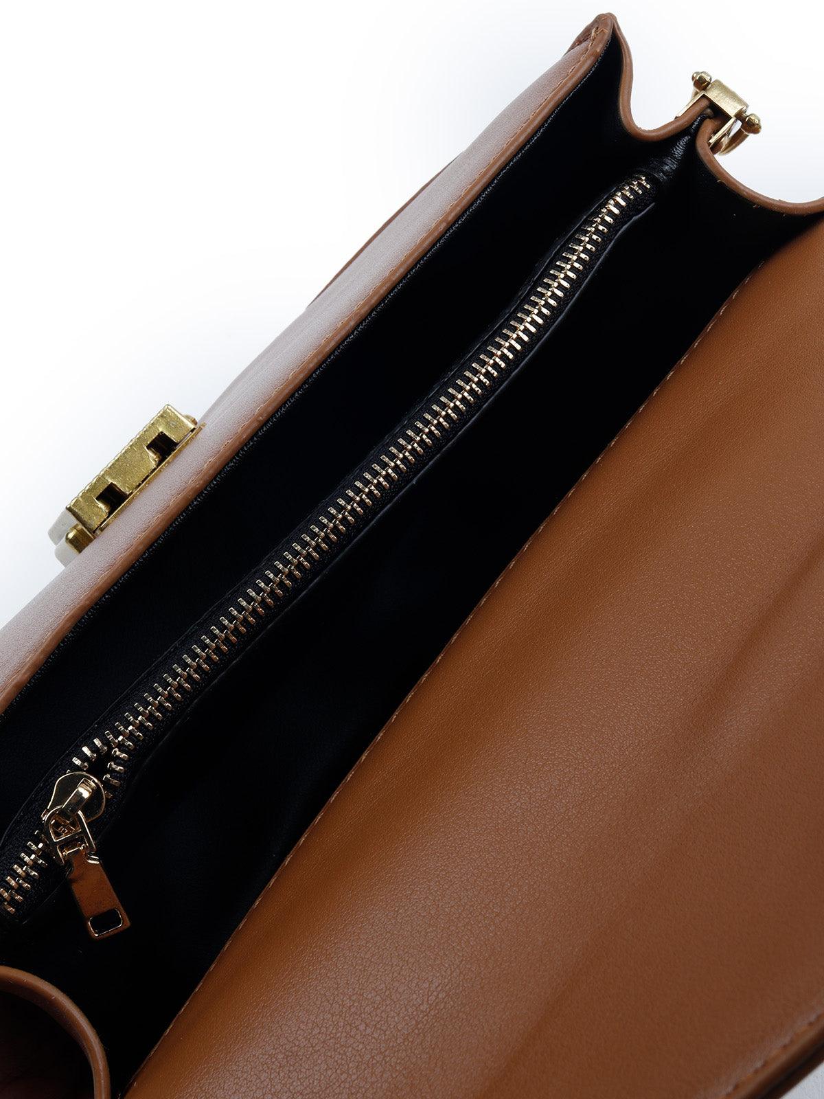 THE VERY STYLISH BROWN CLUTCH BAG - Odette