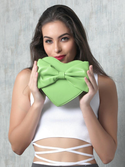THE VERY STYLISH POP OUT GREEN CLUTCH BAG - Odette