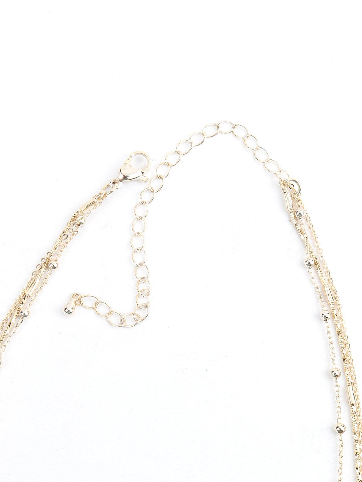 Three Layer Gold Chain Necklace - Odette