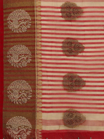 Tiffnay Colour Banarasi Silk Madhubani Work Saree - Odette