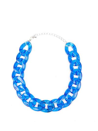 Transparent Blue Shaded Chunky Chain - Odette