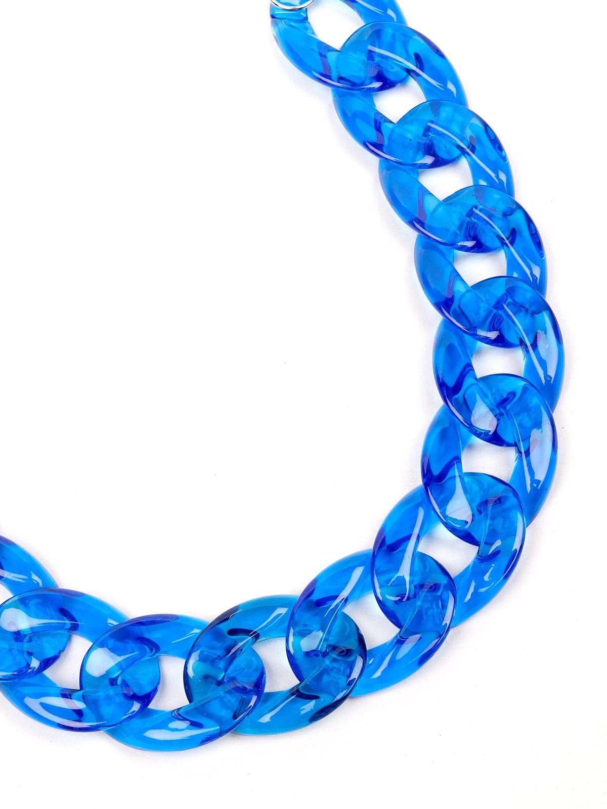 Transparent Blue Shaded Chunky Chain - Odette