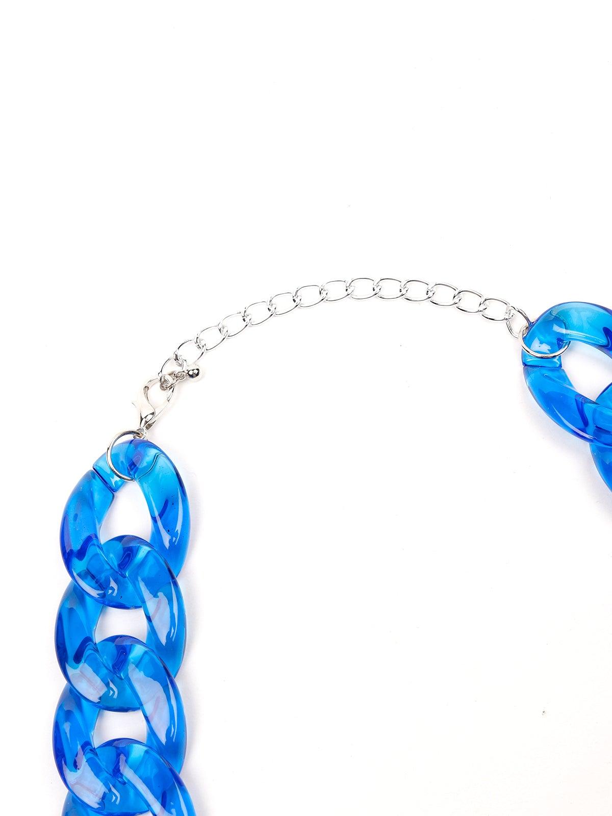 Transparent Blue Shaded Chunky Chain - Odette