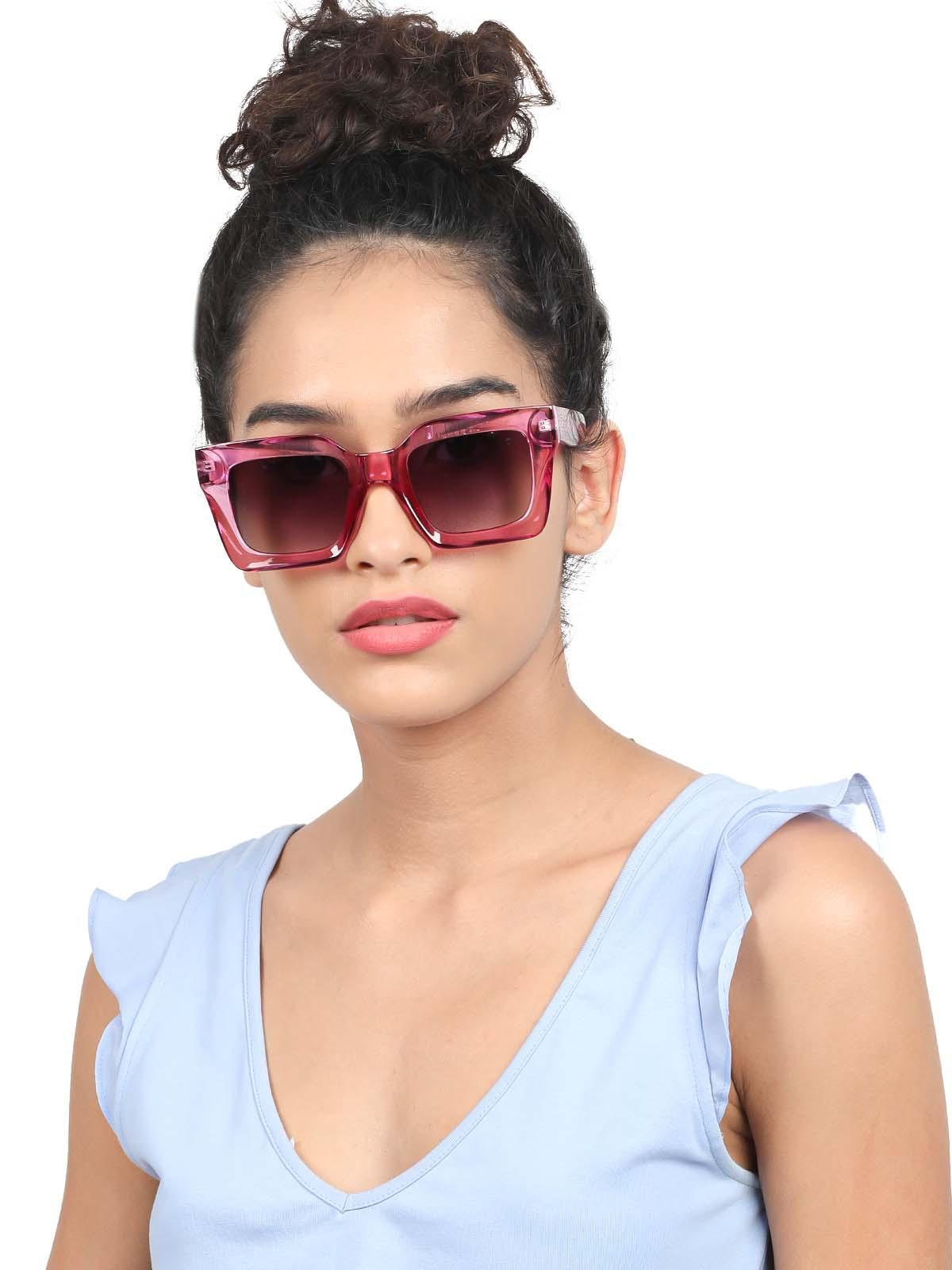 Transparent pink shaded sunglasses for women - Odette