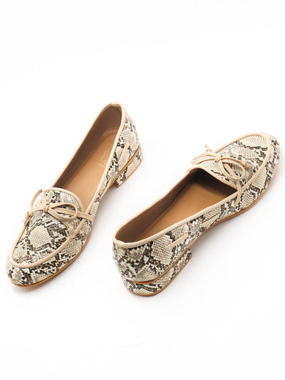 Trendy Beige Leatherette Loafers! - Odette