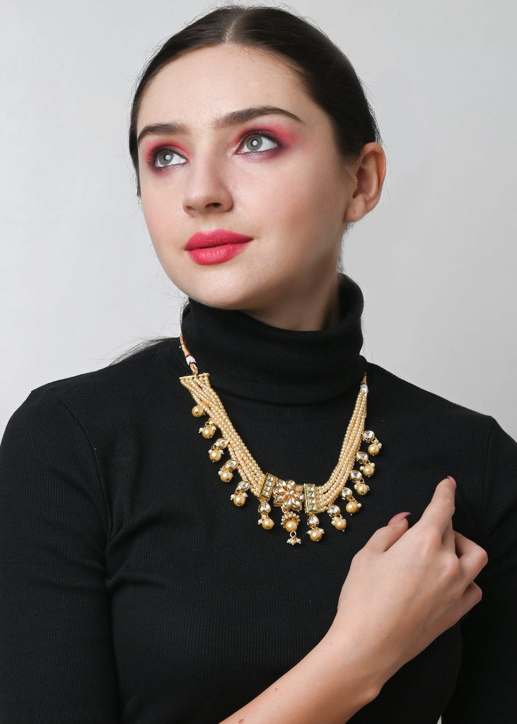 Buy Trendy Off-white Pearl Choker Set – Odette