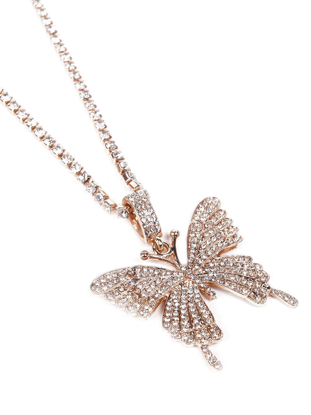 Two pieces designer butterfly necklace - Odette