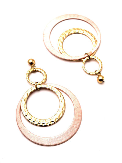 Ultra-Modern Ring Dangle Earrings - Odette