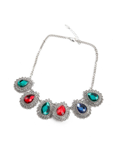 Vintage multi-coloured necklace - Odette