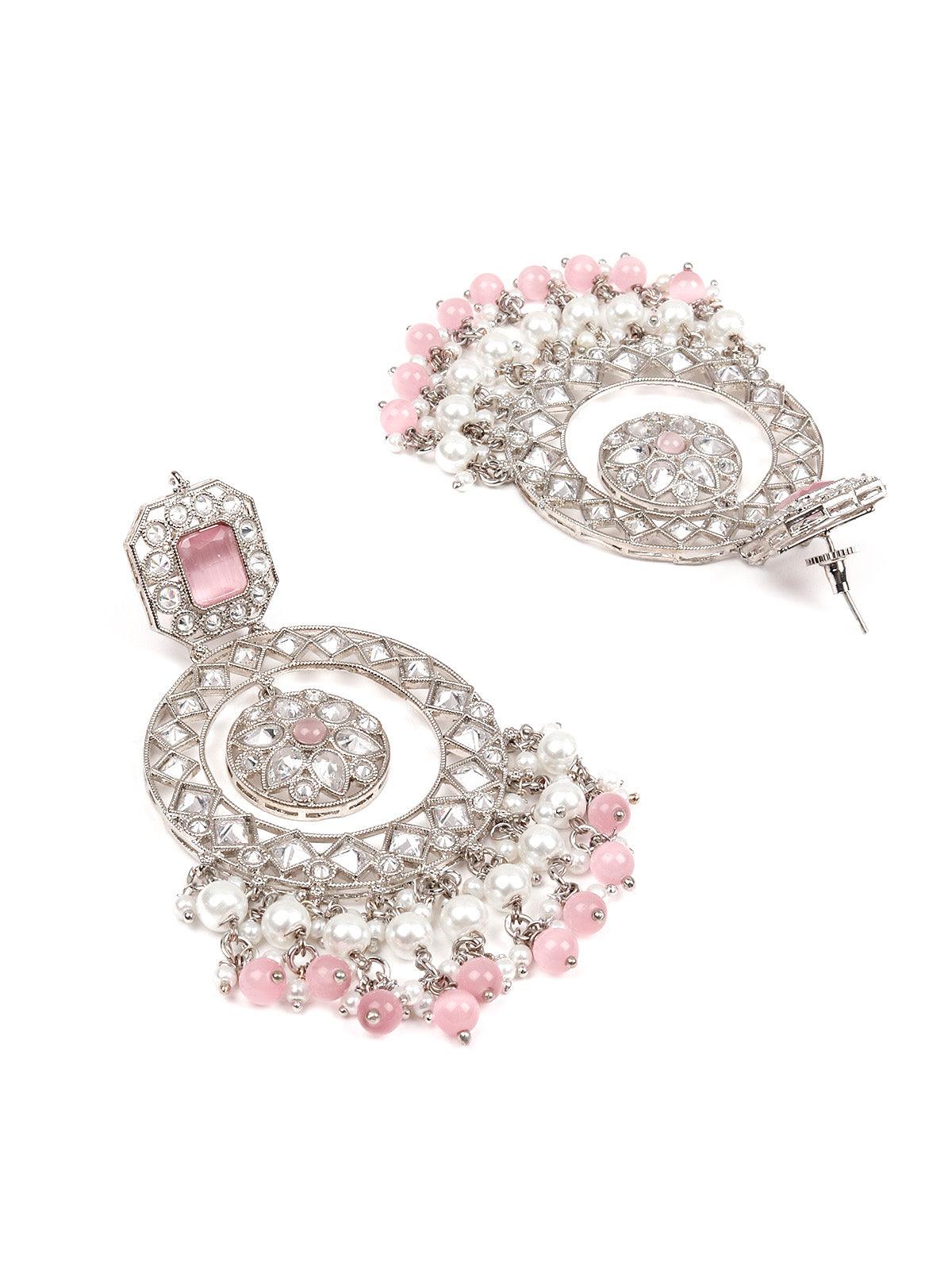 White and Pink Wonder Of An Earring - Odette