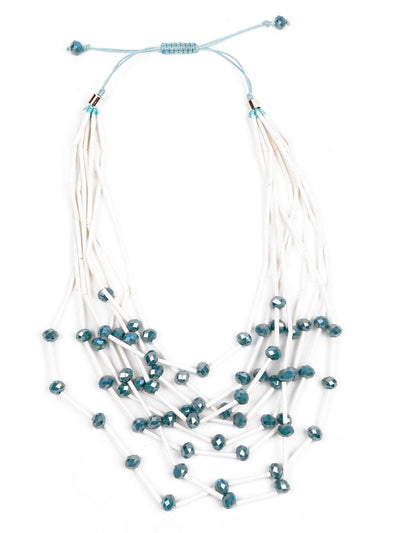 White Beaded Beautiful Necklace - Odette