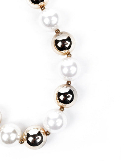 White Beaded Necklace - Odette