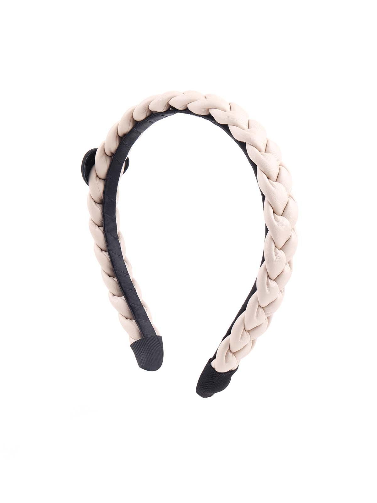 White braided cute hairband - Odette