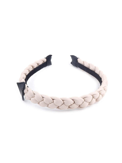 White braided cute hairband - Odette