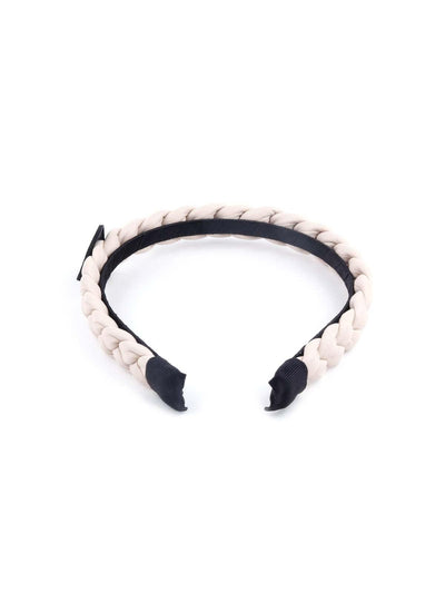 White braided cute hairband - Odette