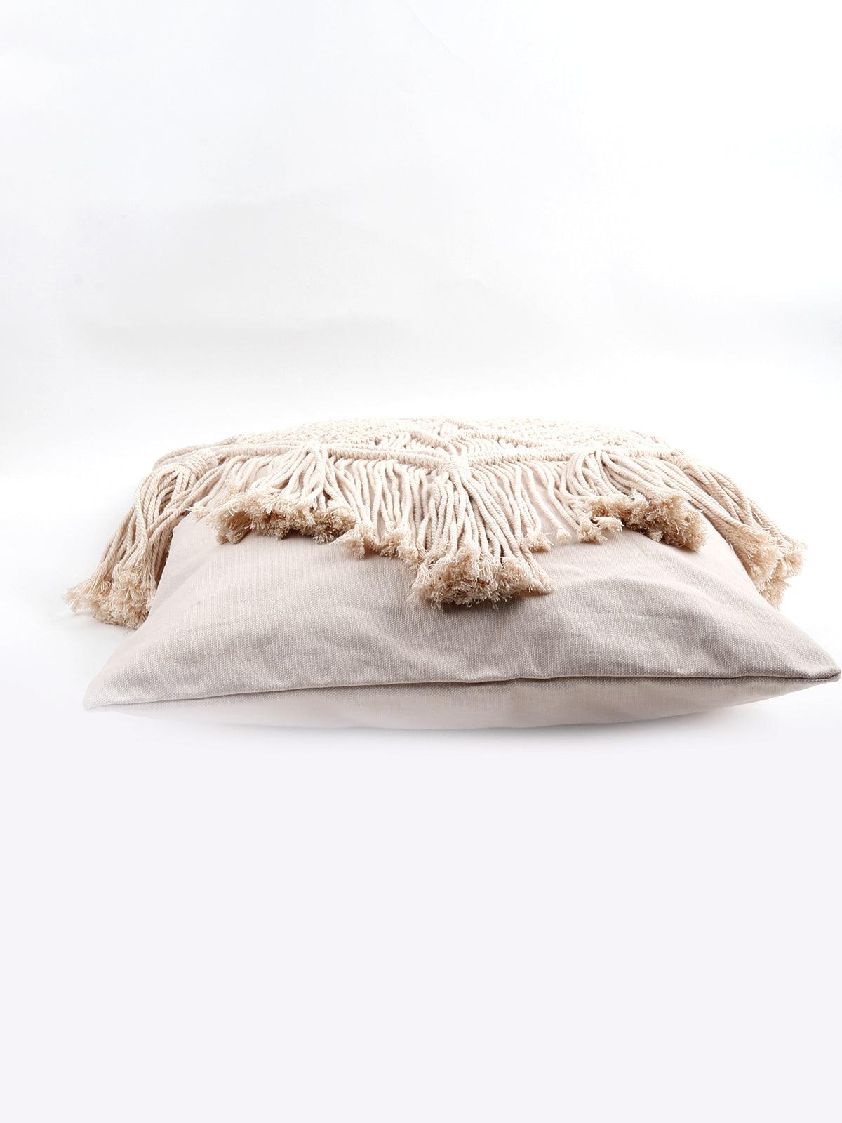 White Handmade Cushion Cover - Odette