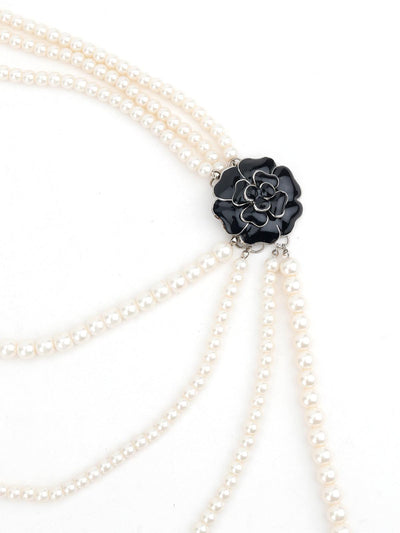 White Pearl Layering Artistic Necklace - Odette