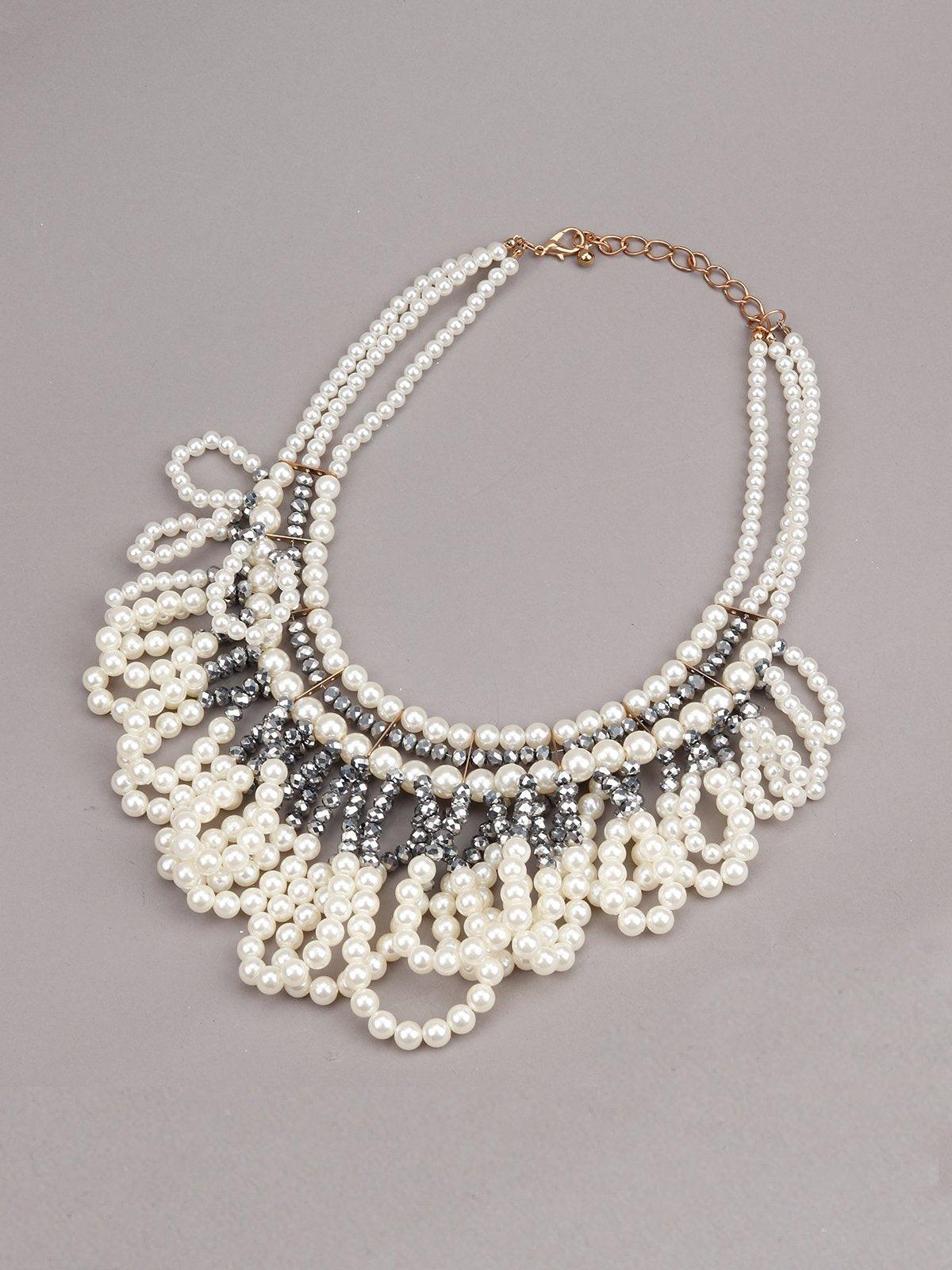 White Pearls With Multiple Layers - Odette