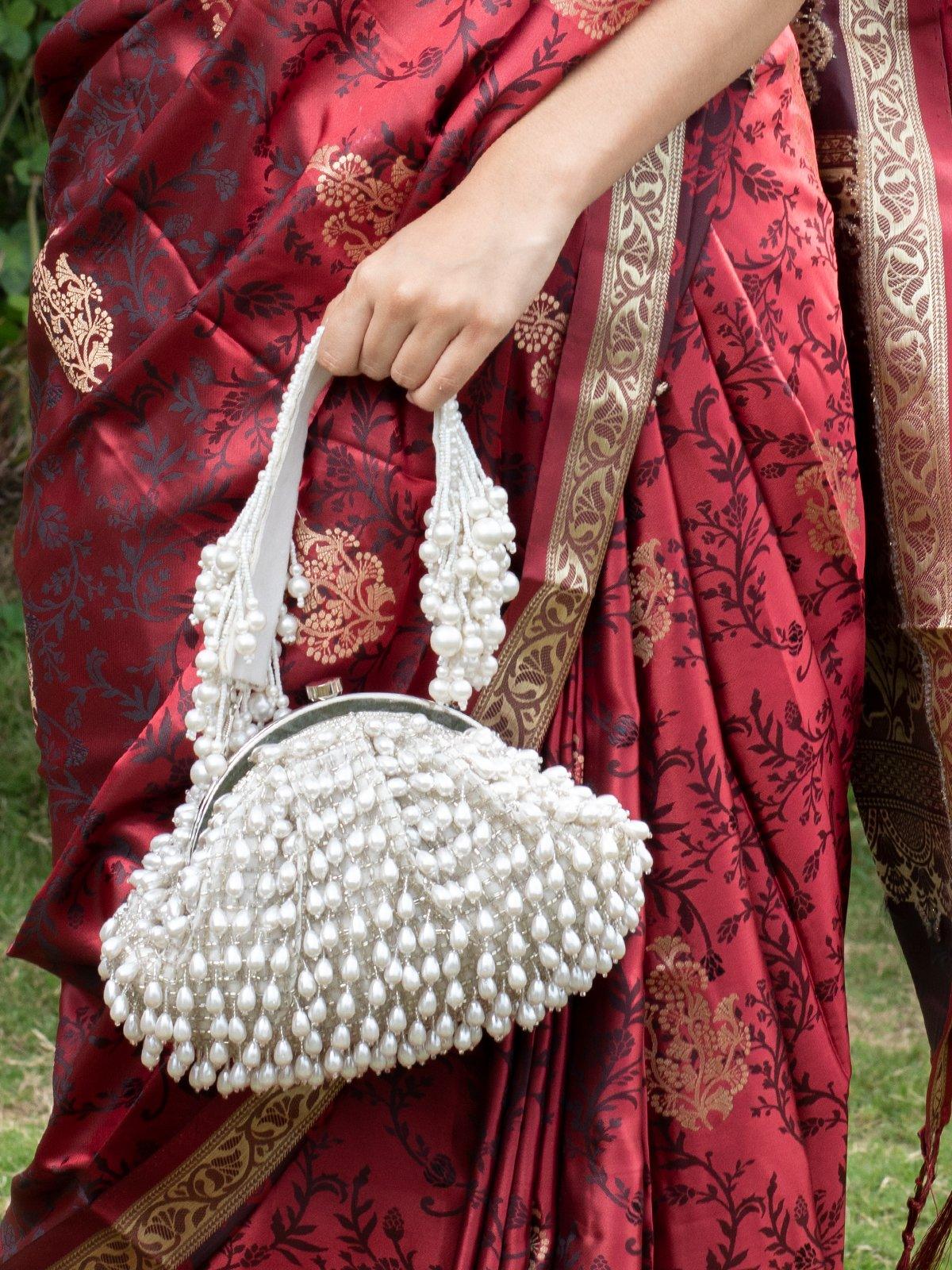 Odette Maroon Printed Potli Bag: Buy Odette Maroon Printed Potli Bag Online  at Best Price in India | Nykaa