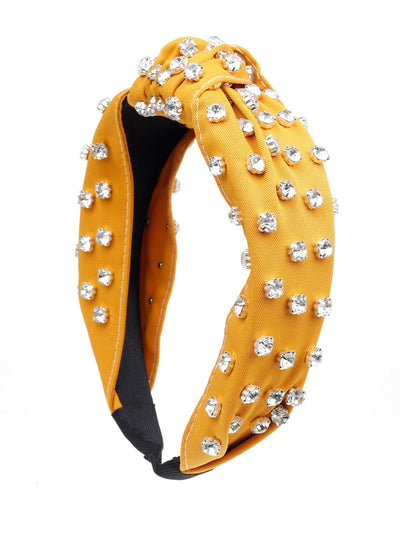 Yellow Colour Studded Hairband - Odette