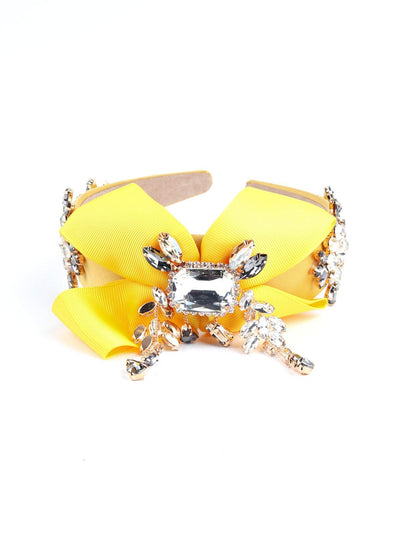 Yellow Transparent Crystal Hairband - Odette