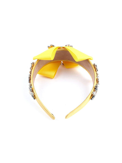 Yellow Transparent Crystal Hairband - Odette