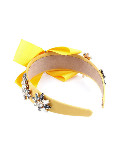 Yellow Transparent Crystal Hairband - Odette